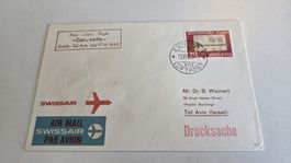 1960 Erstflug Jet Caravelle Zürich -Tel Aviv RF 60.16a