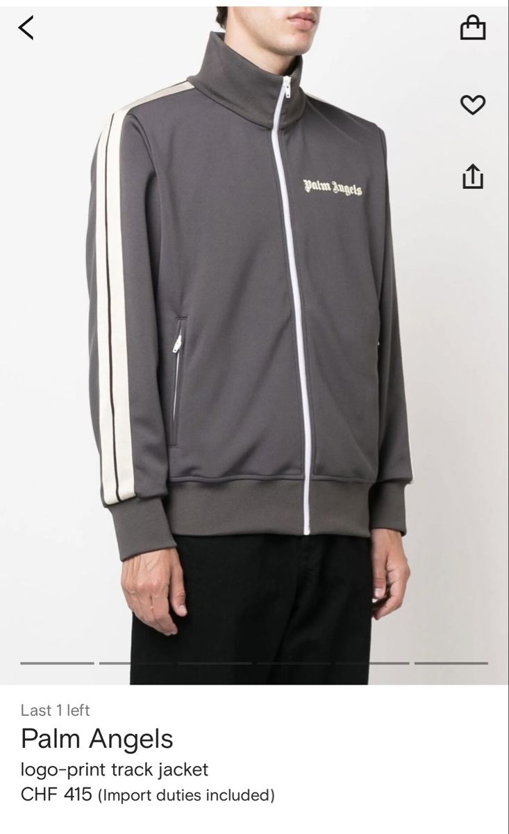 Palm Angels Giacche: Palm Angles Tracksuit grey, Size XXL – Usato da Suhr venduto da NandosShop 6