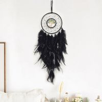 Schwarze Traumfänger Lebensbaum und Natursteine