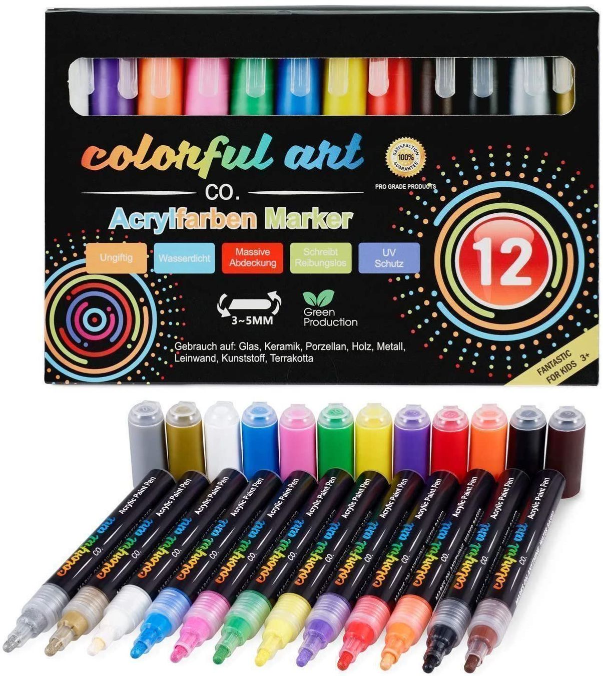 Penna & Evidenziatori: Künstler Acryl-Farbstifte Set -12 Farben – Nuovo e nell'imballaggio originale da Eschen venduto da 33shaggy33