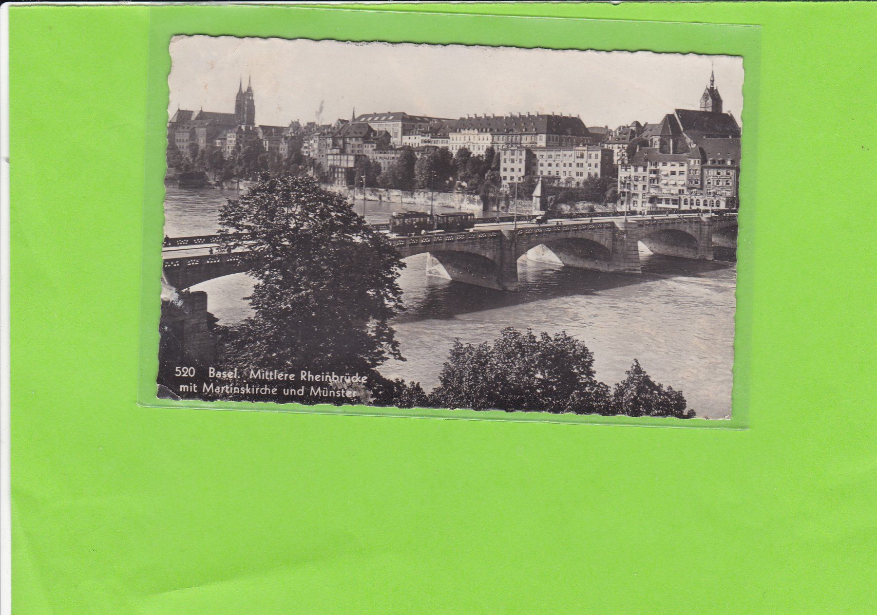 Cartoline postali: Basel, mittlere Rheinbrücke – Usato da St. Peterzell venduto da neckertal