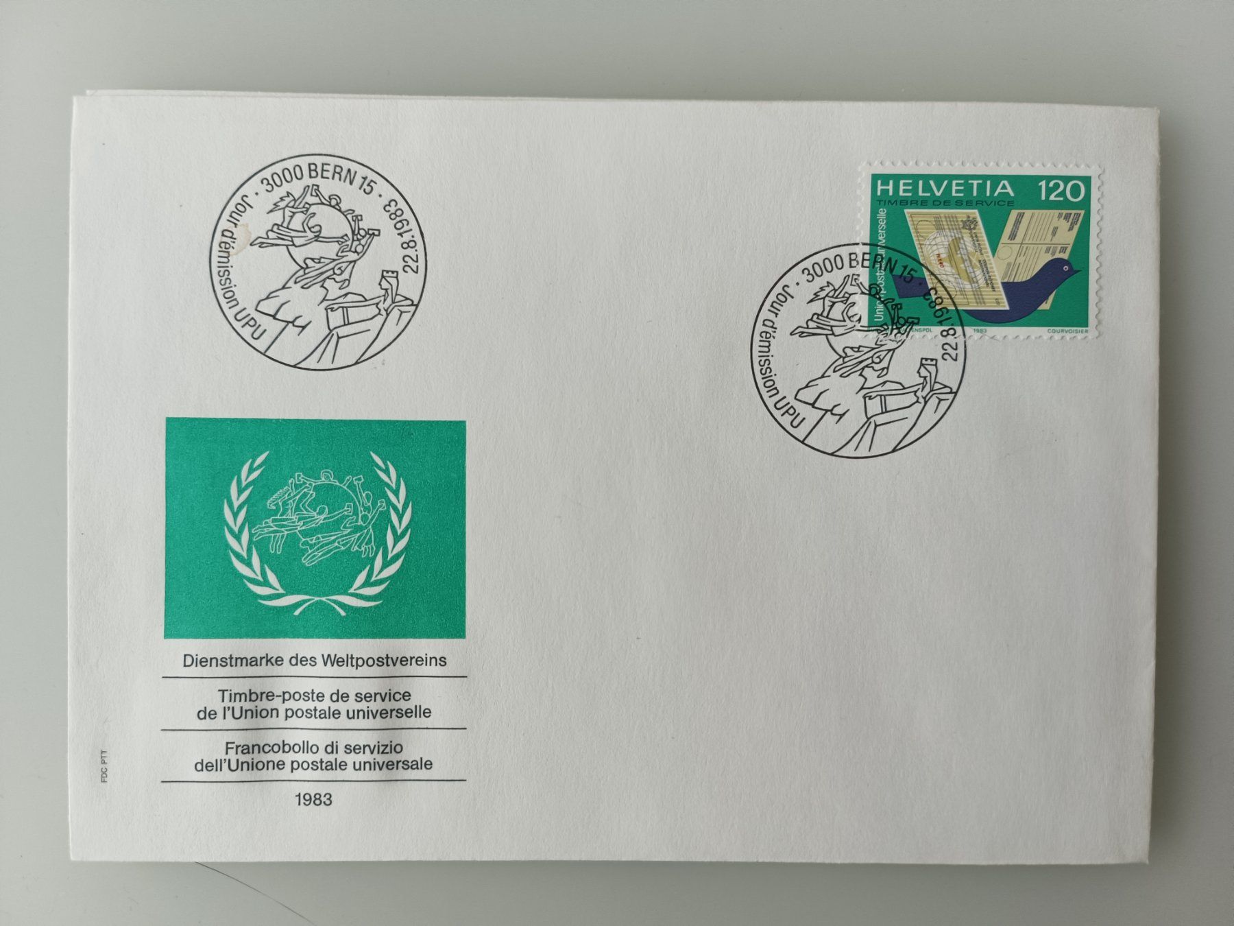 Alle Briefmarken: 1983 FDC Int. Bureau des Weltpostverein – Gebraucht aus Dübendorf von goeggi79