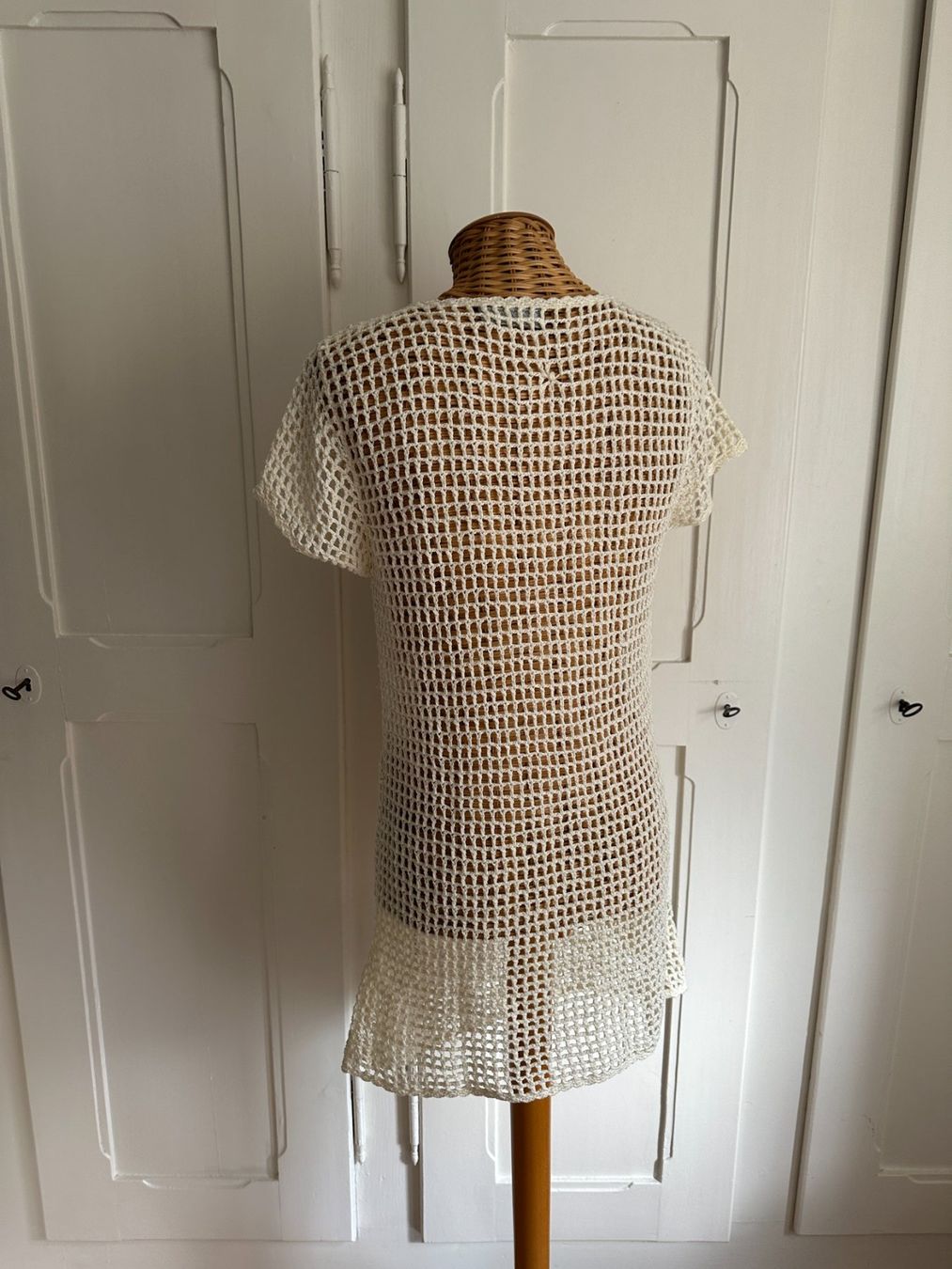 Maglioni & Felpe: G & H - Crochet Grobstrick Oberteil offweiss S – Usato da Zürich venduto da Diazaio 2
