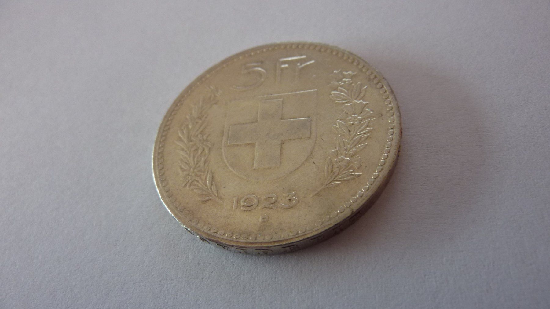 Tutti le monete: Uralter Fünfliber 1923 , vorzüglich – Usato da Birrwil venduto da Schnaepli 2