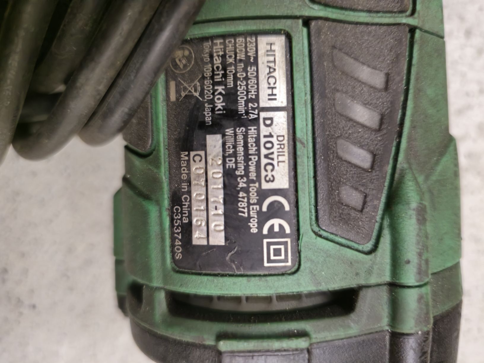 Hitachi Bohrmaschinen: Hitachi Schlagbohrmaschine D10VC3 – Gebraucht aus Oberarth von atty 2