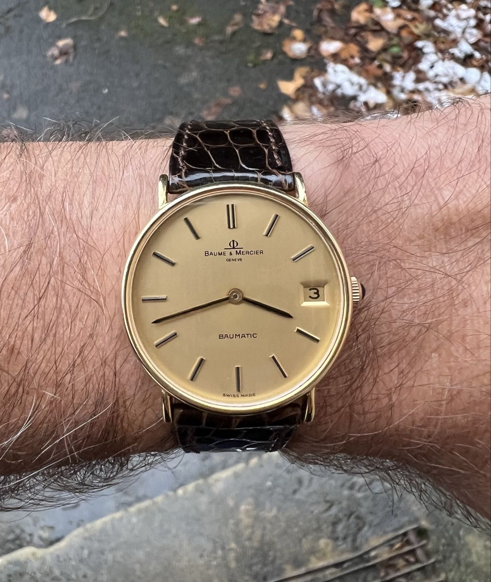 Baume & Mercier Orologi: Baume & Mercier Baumatic or 18k – Usato da Orbe venduto da Watchivore