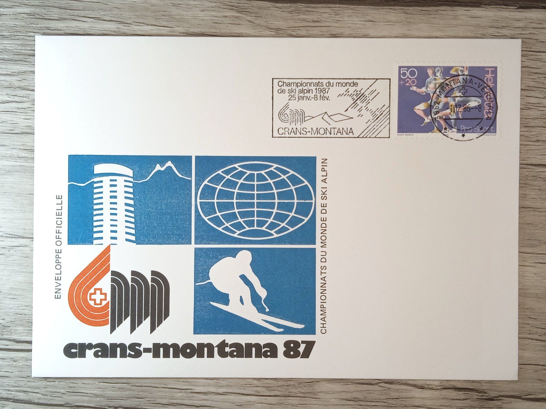 Tutti i francobolli: TR51 Enveloppe + Timbre Suisse 1987 – Usato da Cousset venduto da Patrick_Collections