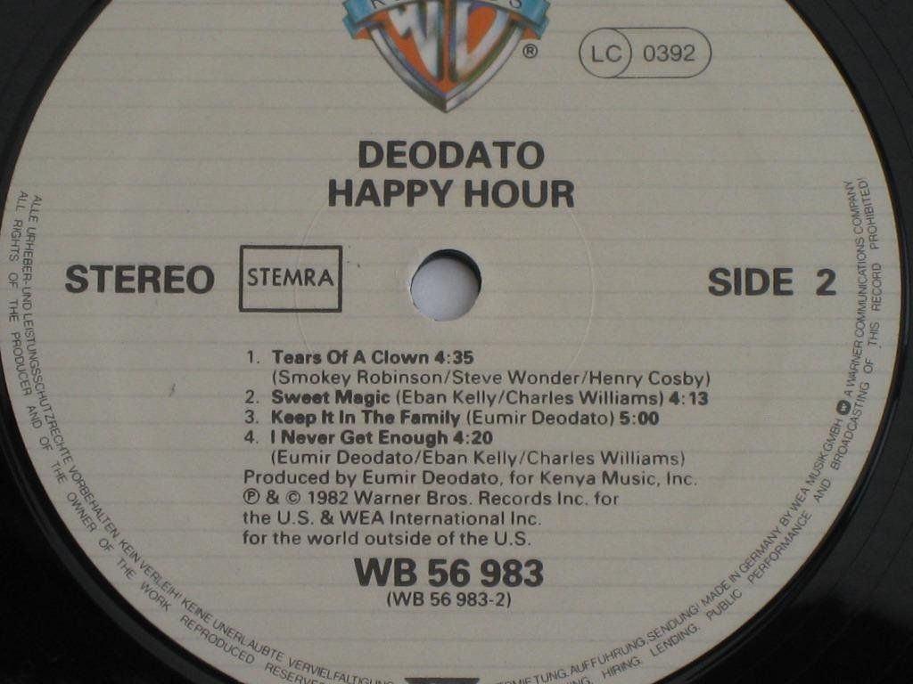 Dischi in vinile: LP - DEODATO - HAPPY HOUR – Usato da Steckborn venduto da Quo7 2