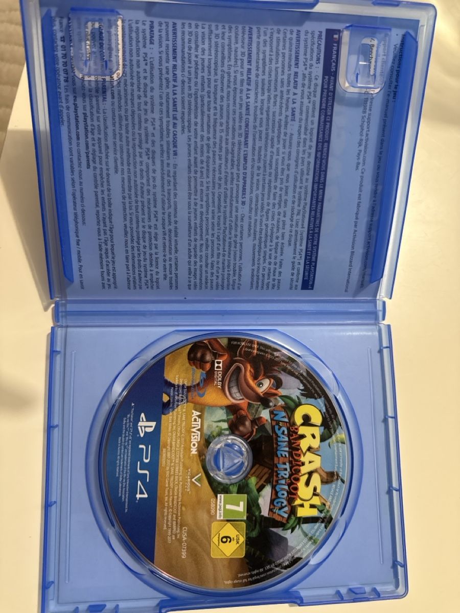 Giochi: PS4 - Jeu Crash Bandicoot N. Sane Trilogy  – Usato da Belmont-Lausanne venduto da Michelle_Srdr_ 1