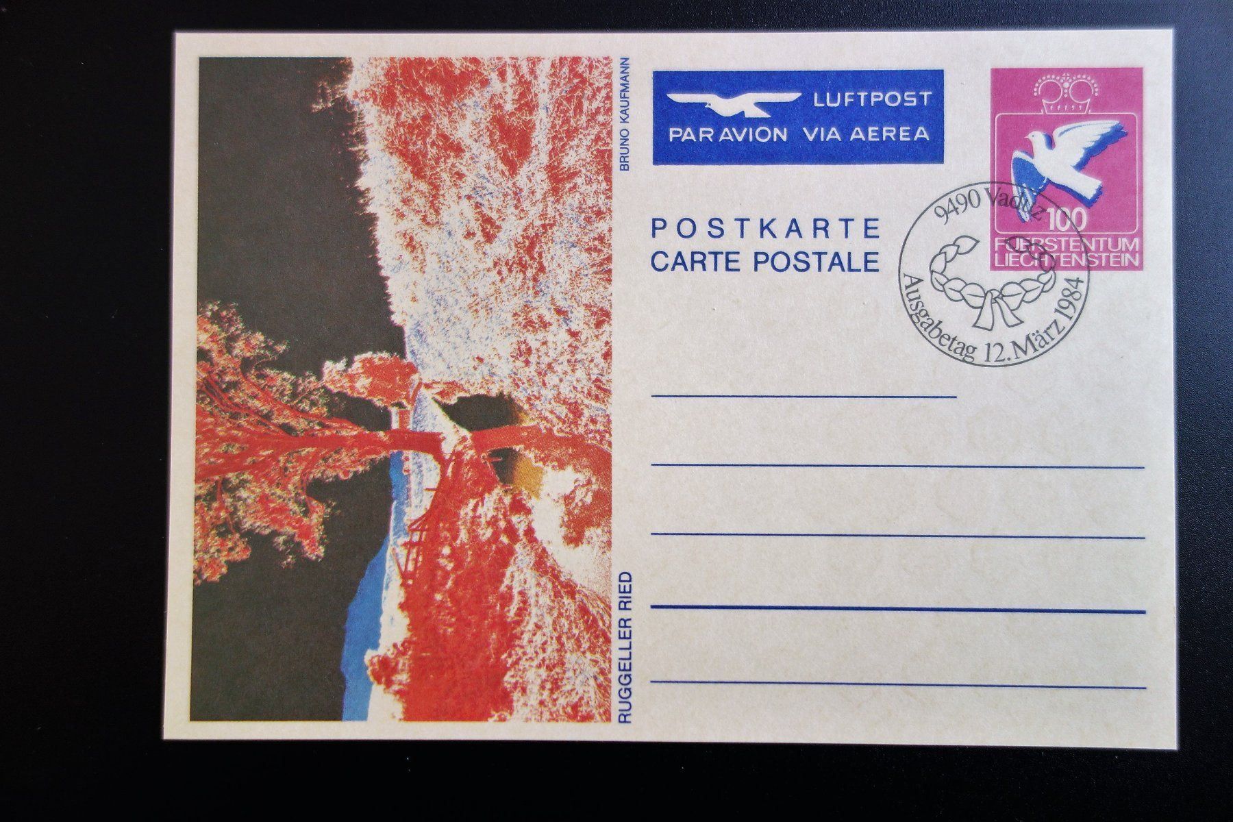 Tutti i francobolli: 1984 3 Postkarten Taube Liechtenstein ET – Nuovo (secondo la descrizione) da Mettmenstetten venduto da Sutasso