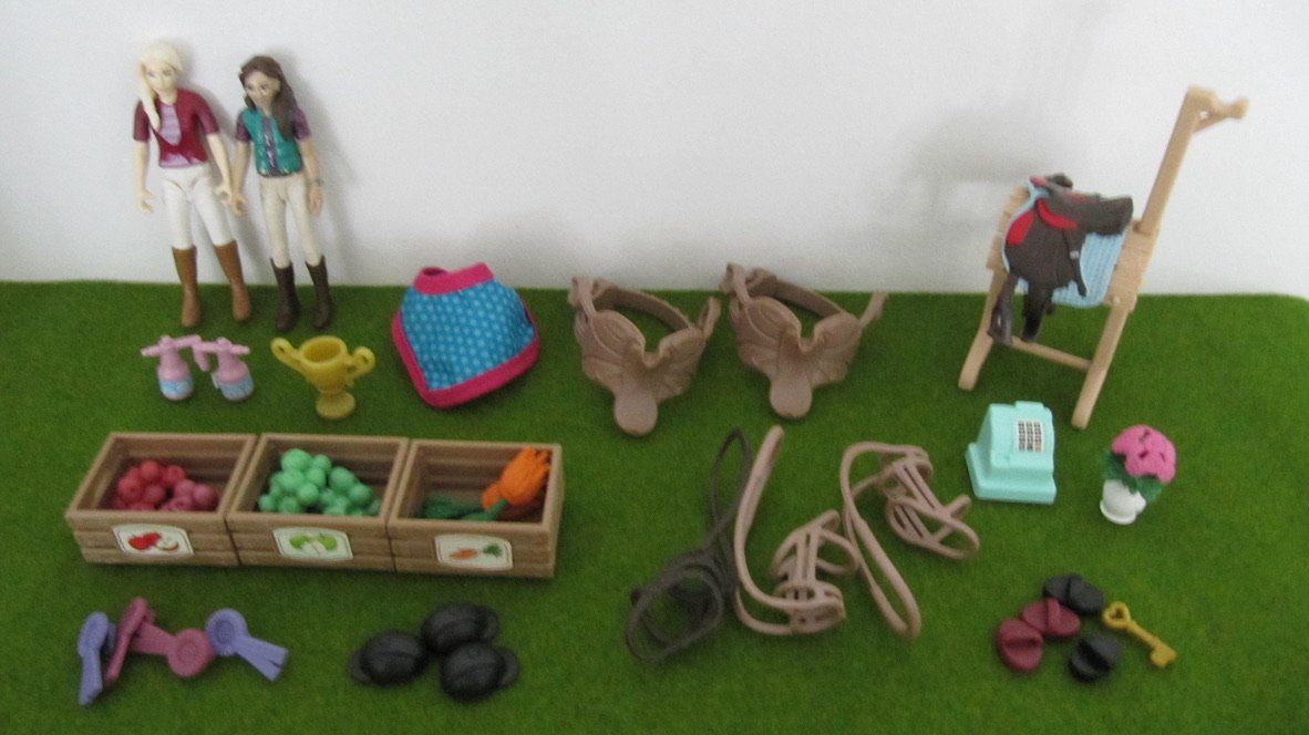 Schleich Giocattoli: Schleich Pferde Reitshop / Reitgeschäft 42568 – Usato da Brunnen venduto da Kiwiland1 8