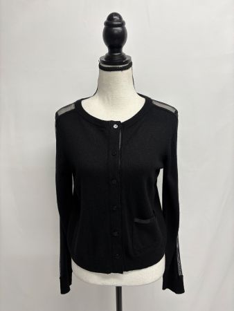 Twinset Cardigan Gr. S schwarz Viskose transparente Ärmel