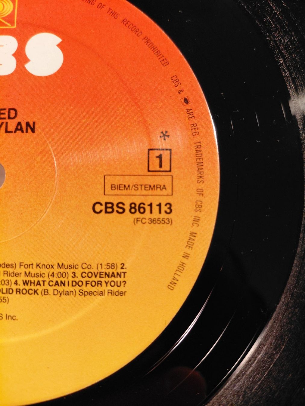 Dischi in vinile: Bob Dylan ‎– Saved – Usato da Winterthur venduto da SilverFR 7