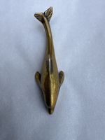 Massive Vintage Delfin Figur - Silber 800 vergoldet 