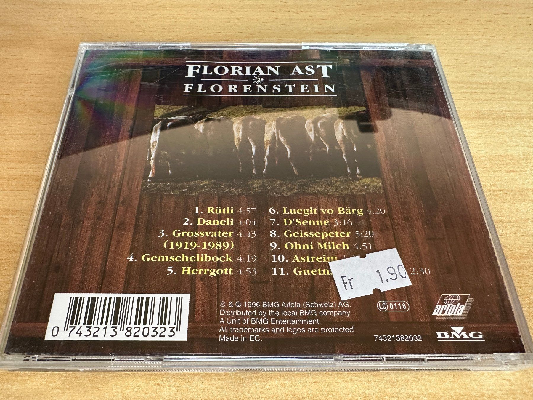 CD: S7 Florian Ast – Florenstein – Usato da Rikon im Tösstal venduto da Alpenmutz 1