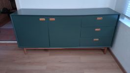 Sideboard dunkelgrün mit 3 Schubladen und Doppeltür