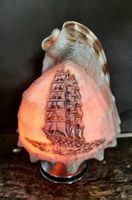 Alte maritime Muschel Lampe Tiki Südsee