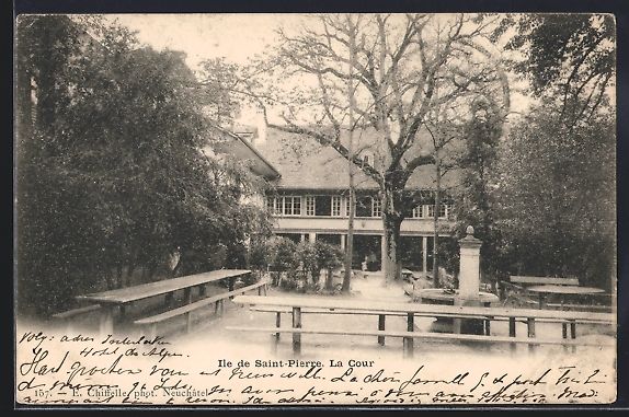 Cartoline postali: AK Ile de Saint-Pierre, La Cour, 1900 – Usato da Berlin venduto da bartko-reher