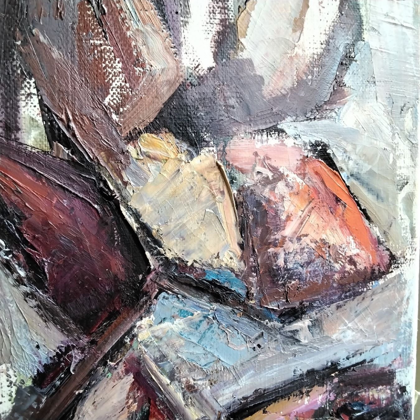 Dipinti: Abstraktes Ölgemälde, Blumen, gerahmt – Usato da Rothenburg venduto da utrillo 4