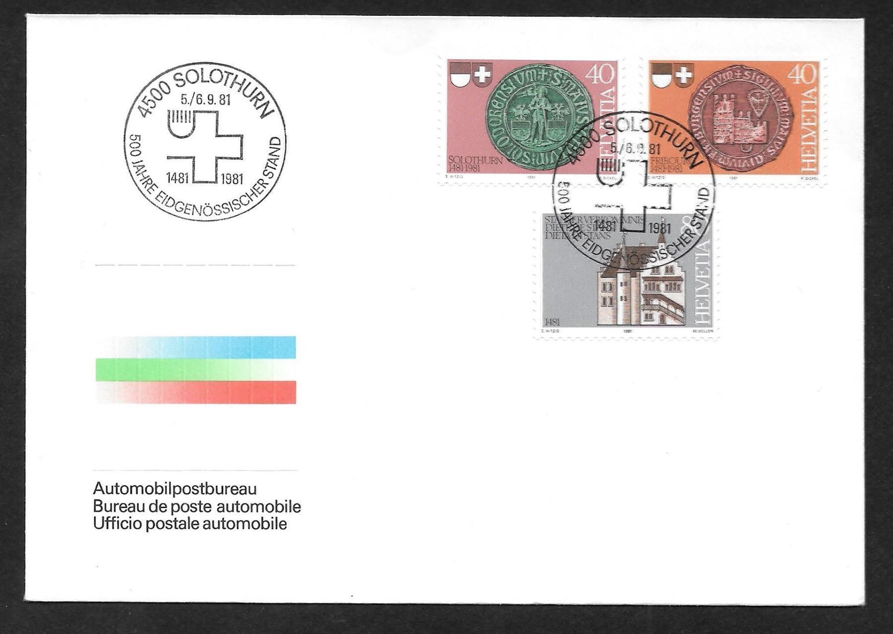 Tous les timbres: Sonderbrief S. 1069 500 Jahre Eidg. Stand Solothurn 1981 – Neuf (Voir description) à Olten par clotaldi