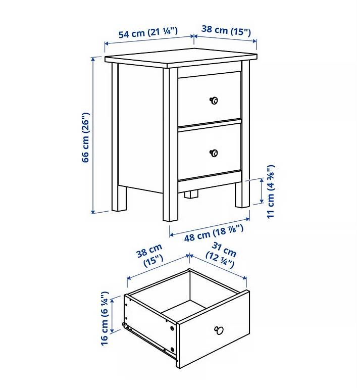 Comodini: Hemnes Nachttisch + passender Spiegel – Usato da Mühlau venduto da ana_75z8 2
