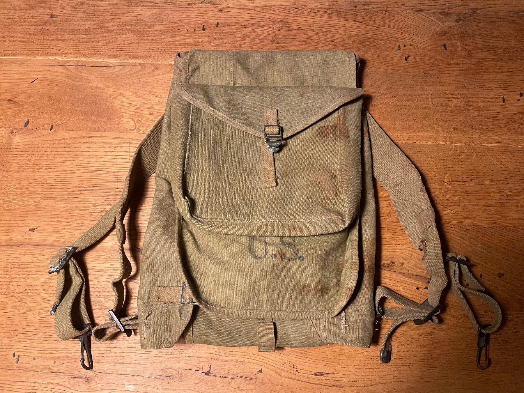 US Army Uniformi: Original WW2 us Army havresack 1941 – Usato da Oberbütschel venduto da Woodie2005