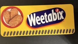 Boîte métallique jaune Weetabix vintage, collection