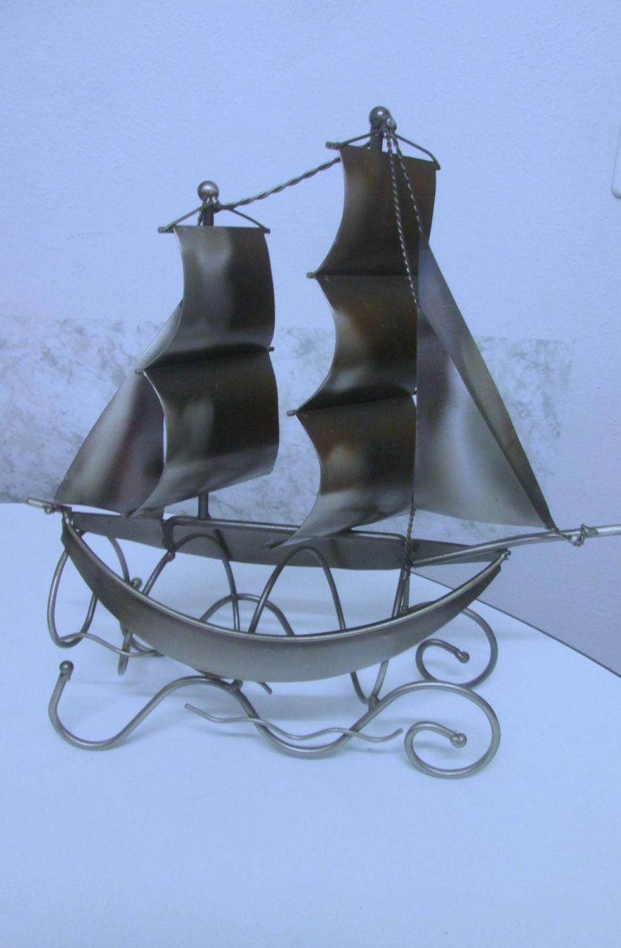 Alle Dekorationen: Metallflaschenhalter Segelschiff – Gebraucht aus Sementina von babucia 3