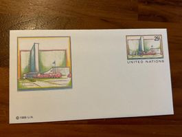 UN Umschlag mit Briefmarke 1989 - Sammlerstück!