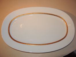Hutschenreuther Porzellanplatte Platte oval Goldrand
