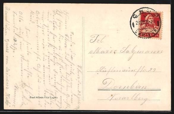 Cartoline postali: Chur, Hotel Lukmanier in der Poststrasse – Usato da Berlin venduto da bartko-reher 1