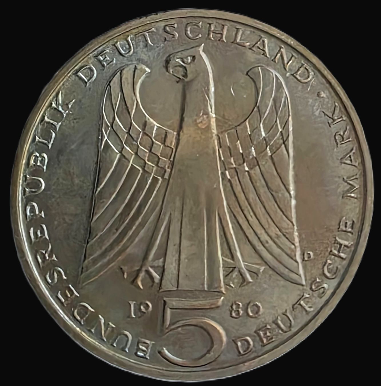 Alle Münzen: DEUTSCHLAND 5 MARK 1980  D – Gebraucht aus winterthur von CoinPassion 1