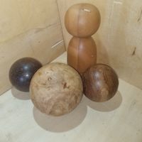 Holzkugel Set, 3-teilig, 1 Holz-Toggel  Deko für Ihr Zuhause