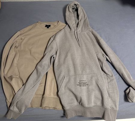 H&M Hoodie & Sweatshirt Grau/Beige Gr. XS & S