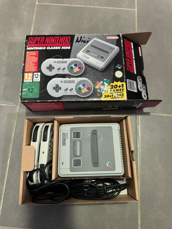 SNES Mini komplett | 2 Wireless Controller | OVP (Gebraucht) in ...