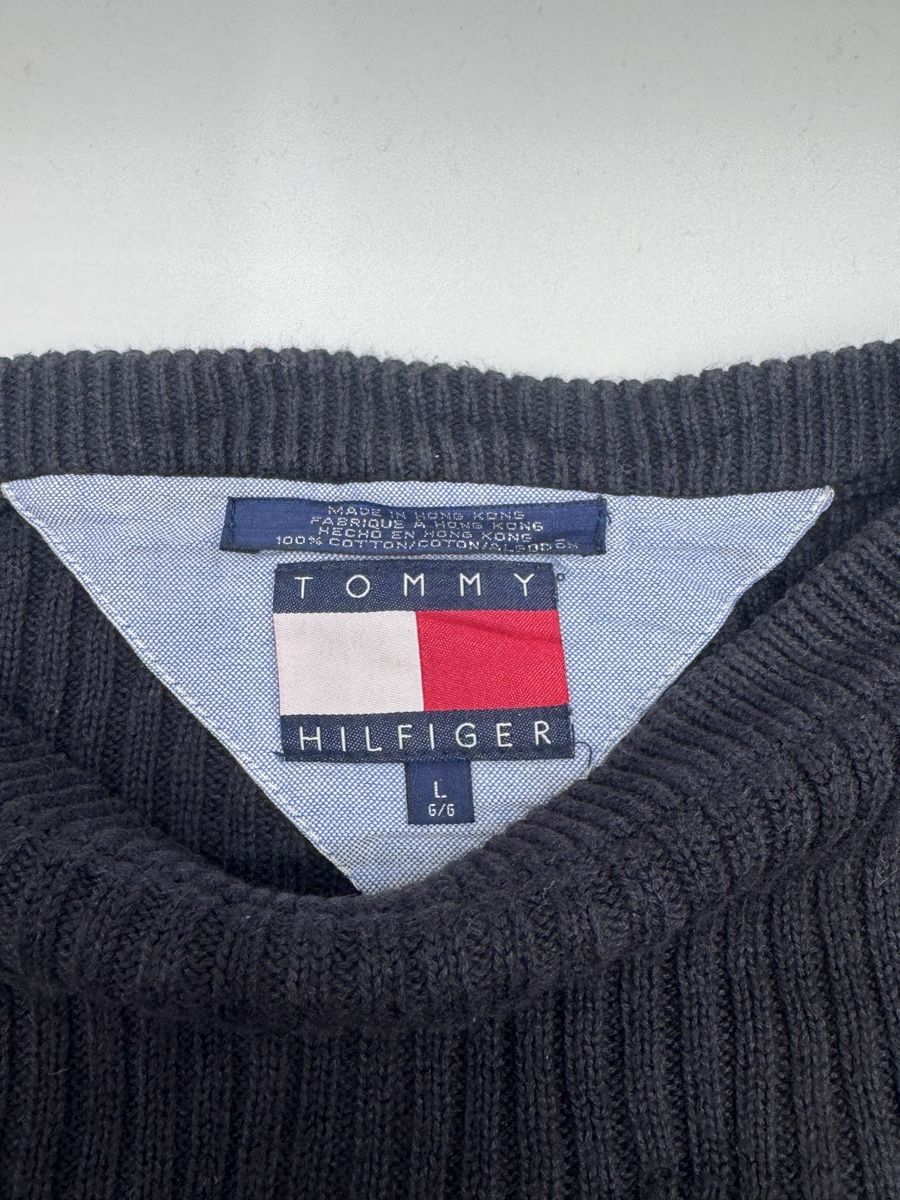 Tommy Hilfiger Maglioni & Felpe: Tommy Hilfiger Strickpullover, Grösse L, Dunkelblau/Weiss – Usato da Arnegg venduto da PascalHelfenberger 1