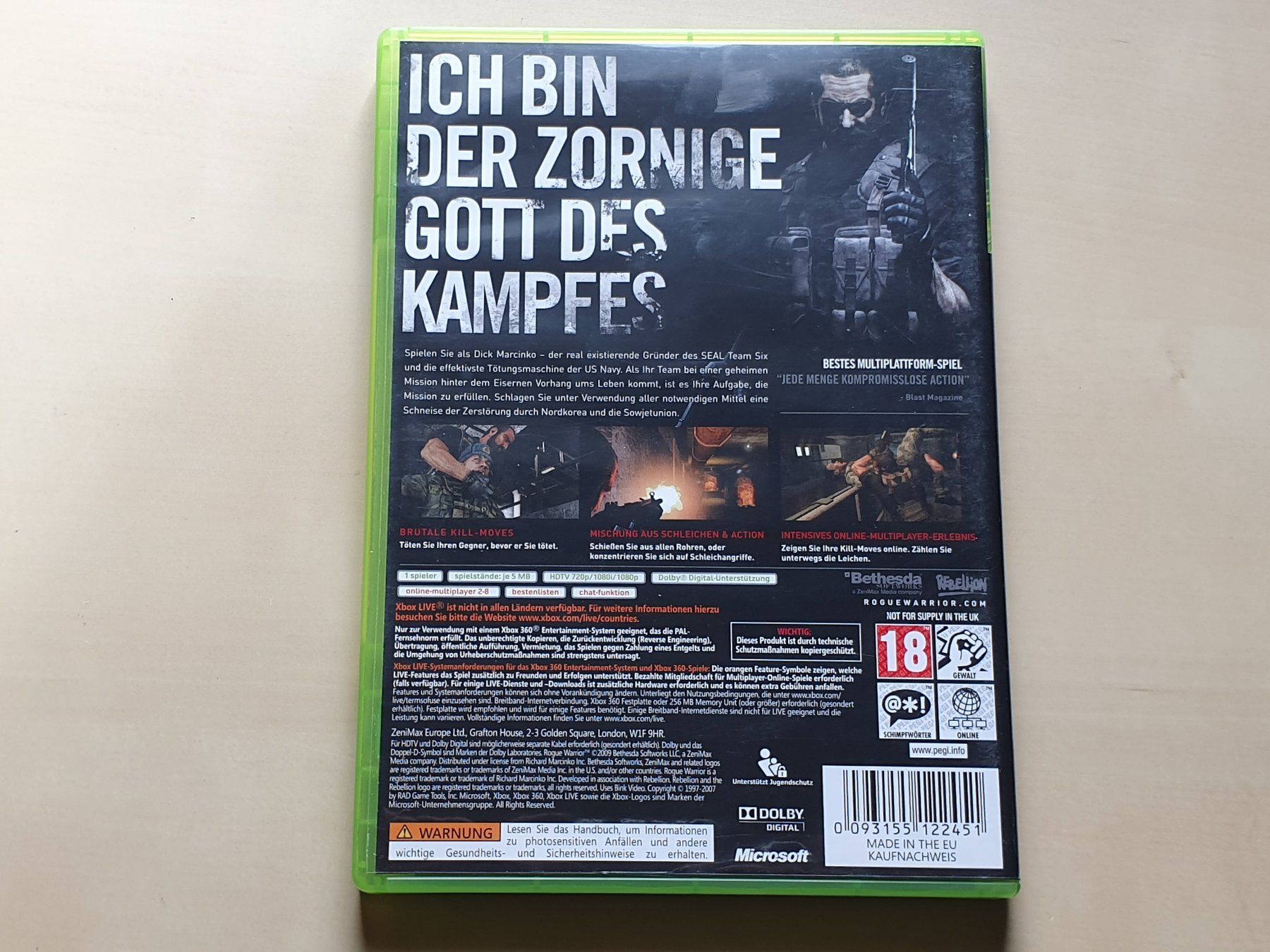 Microsoft Giochi: Rogue Warrior – Usato da Stansstad venduto da collectorsshop 1