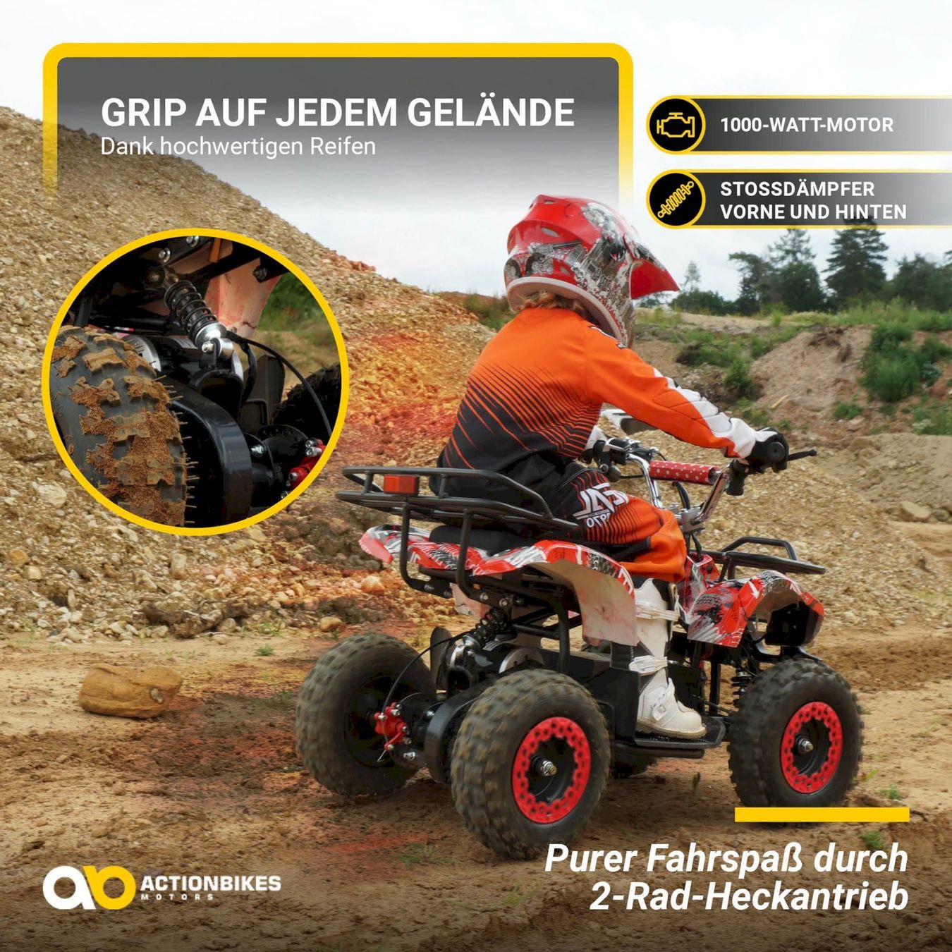 Véhicules pour enfants: Actionbikes TORINO Elektro-Kinderquad – Neuf avec emballage d'origine à Bottighofen par zaap 7