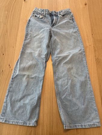 Jeans H&M Wide Leg verstellbarer Bund Grösse 140