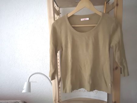 GIN TONIC schlichter Pulli 3/4 Arm Gr. S senf farben