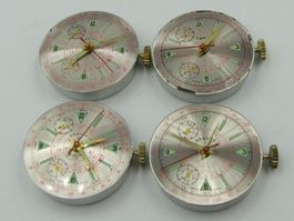 4 einfache R. LAPANOUSE S.A. Chronowerke mit ZB & Zeiger