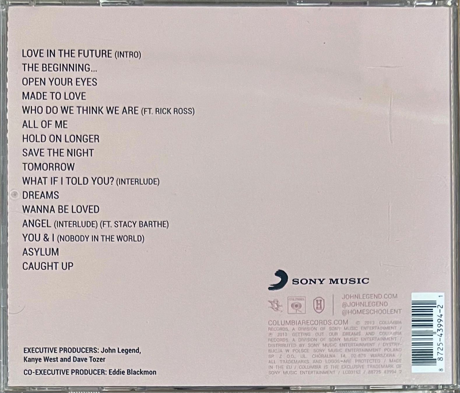 CD: John Legend – Love In The Future – Usato da Martigny venduto da jereq 1