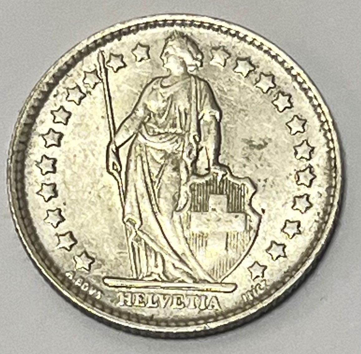 Tutti le monete: 1 Franken - stehende Helvetia - 1964 B – Usato da Dietikon venduto da Numis8953 1