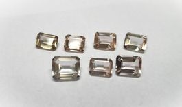 7x Topazes Champagne 20.33 ct - CERTIFICAT 830.- Fr