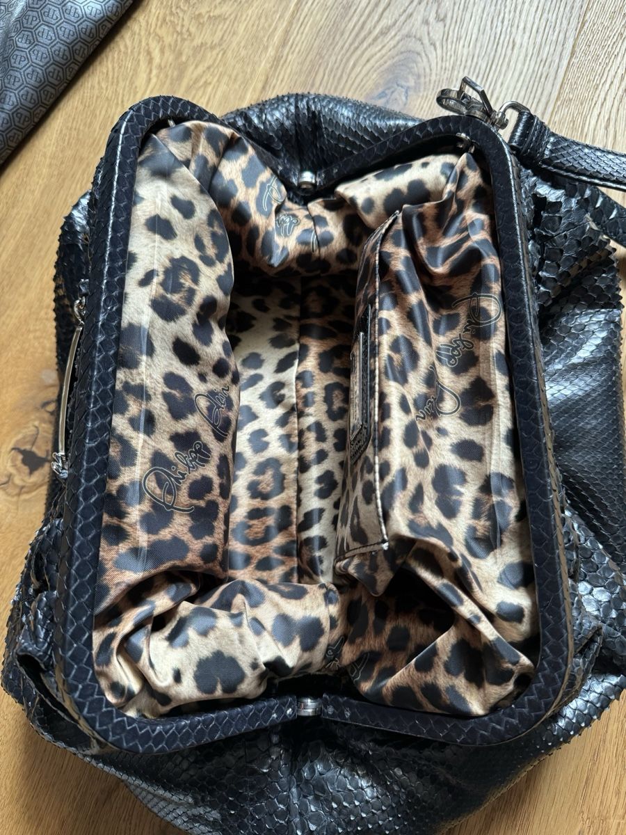 Philipp Plein Borse da donna: Philipp Plein Pythonleder Clutch Bag mit Nappa – Nuovo (secondo la descrizione) da Seon venduto da noe_zz6w 5