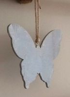 Sommervogel / Schmetterling  gross, Holz blaugrau