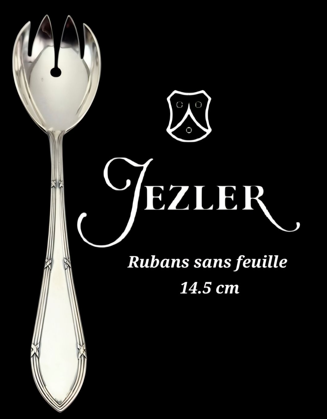Jezler Cucchiai: Cuillère à salade Jezler Suisse 800Silb Modèle Rubans – Usato da Clarens venduto da Rimany