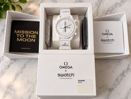 Omega x Swatch Moonswatch Mission to the Moon weiss neu