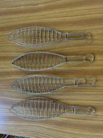 Fischgitter Fischhalter Grill Grillform Fischkorb 4Stk.