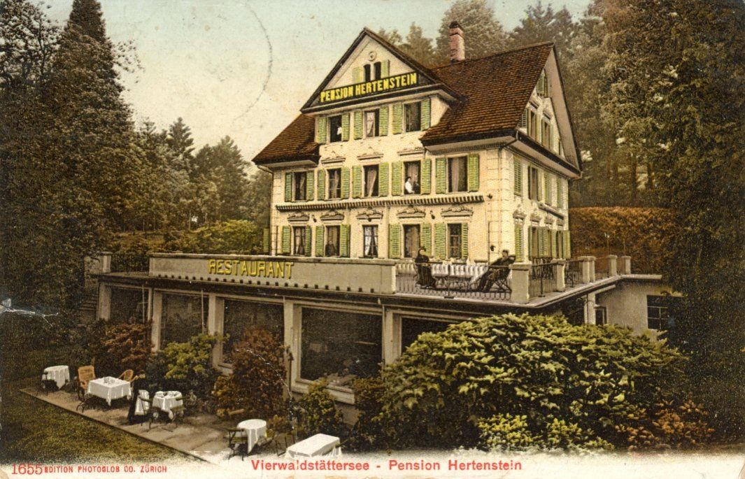 Cartoline postali: Hertenstein  LU  -  Pension HERTENSTEIN      um 1905 – Usato da Brig venduto da Valcards54